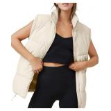 AUTOMET Puffer Vest Women Sleeveless Zip Up Outerw