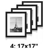 iRahmen 11x14 Picture Frame Set of 4 with Tempered