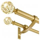 Gold Double Curtain Rod 36 to 72 Inch,Double Decor