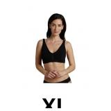 Slick Chicks Women's Wireless Zip Front Bra - Blac