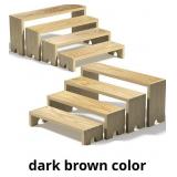 2 Set Large Wooden Tiered Riser Display Stands for