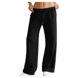 Womens Wide Leg Sweatpants Interior Drawstring Bag