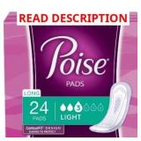 Lot of 3: Poise Incontinence Long Pads - Light Abs