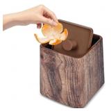 Mini Trash Can with Rotating Lid, Mini Desk Trash