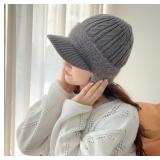 Warm Knitted Ear Protection Hat Women Men Cap Outd