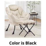 $200 Lazy Chair with Ottoman, Comfy Upholstered Re