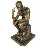 Top Brass Rude Thinking Man Middle Finger Statue