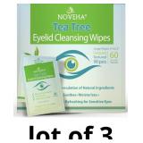 NOVEHA Tea Tree Oil Eyelid & Lash Wipes | With Hya