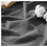 Bedsure 100% Cotton Blanket Queen Size for Bed - B