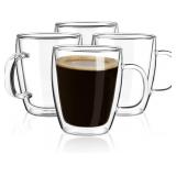 YUNCANG Double Wall Coffee Mugs, (4-Pcak) 16 Ounce