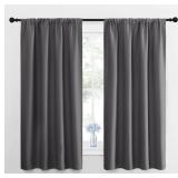 NICETOWN Grey Blackout Window Curtains 63 Inches L