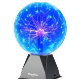 Theefun Blue Plasma Ball: 8 Inch Plasma Globe Touc
