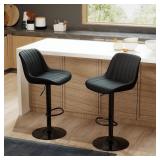 $160 Youhauchair Bar Stools Set of 2, Swivel Count
