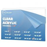 CALPALMY (2 Pack) 1/8' Thick Clear Large Acrylic S