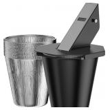 Upgraded Grease Bucket with Lid & 12PCS Liners, Gr