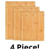 Bamboo Cutting Board Set of 3, Wooden Cutting Boar