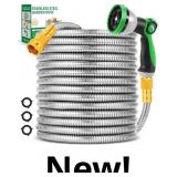 Garden Hose 50FT, Flexible Stainless Steel Water H