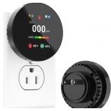 4-in-1 Gas & Carbon Monoxide Detector Plug in, Com