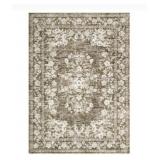 Garvee 2 x 3 rug, green leaves and flower design