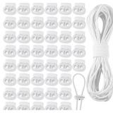 Patelai 50 Pieces Cord Locks Spring Toggles Stoppe