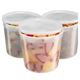 GUSTO Plastic Deli Containers with Lids 20 Set, 86