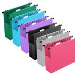 Extra Capacity Plastic Hanging File Folders,12 Pac