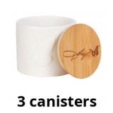 Lot of 3: Dolly Parton Butterfly Canister (4x4')