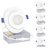 $122 Ensenior 4 Pack 4 inch Gimbal Led Recessed Li