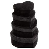 GnFlus Black Heart Shape Gift Boxes with Lids for