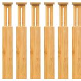 VaeFae Adjustable Bamboo Drawer Dividers, Expandab