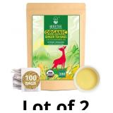 WT WEETEE Organic Ginger Tea Bags, 100% Pure Ginge
