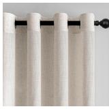 MYSKY HOME Linen Curtains for Living Room 84 Inche
