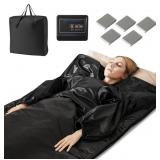 $126 COSTWAY Infrared Sauna Blanket, Portable Full
