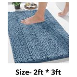 Striped Bathroom Rug Mat, Luxury Extra Thick and S