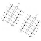 2 Pack Black and White 6 Levels Clothing Rack for