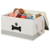 Dog Toy Basket with lid, Dog Basket for Toys, Dog