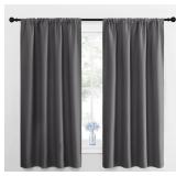 NICETOWN Grey Blackout Window Curtains 63 Inches L