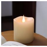 Flameless Candles Battery Operated with Timer, 3D