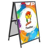 Heavy Duty Slide-in Folding A Frame Sign Sidewalk