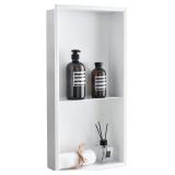 $185 DAYONE Stainless Steel White Shower Niche 12'