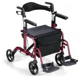 $220 GYMAX 2 in 1 Folding Rollator Walker, 4-Wheel