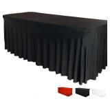 Destination 8ft Black Rectangular Tablecloth - Spa