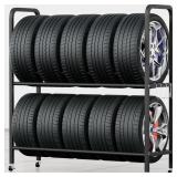$125 Tire Racks for Garage with Rollers, 55.1 x 43