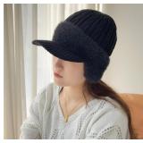 Warm Knitted Ear Protection Hat Women Men Cap Outd