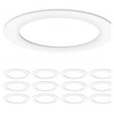 Sunco Lighting 12 Pack White Goof/Trim Ring Fits 5