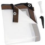 10x20 FT Heavy Duty Clear Waterproof Tarps Outdoor