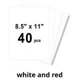 Cardstock 8.5 x 11 Card Stock 40 sheets White