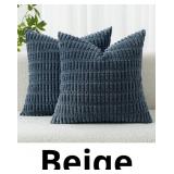 MIULEE Pack of 2 Corduroy Throw Pillow Covers Soft