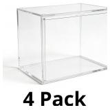 Clear Stackable Plastic Storage Bins with Magnetic