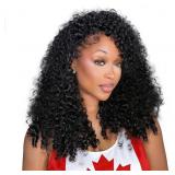 $200 Beluck Burmese Curly 3 In 1 Half Wig Human Ha